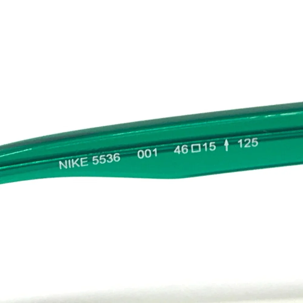 Nike Kids Eyeglasses Frames 5536 001 Black Clear Green Rectangular 46-15-125